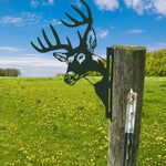 Garden Sculpture Metal Rust-Proof Peeking Animal Design
