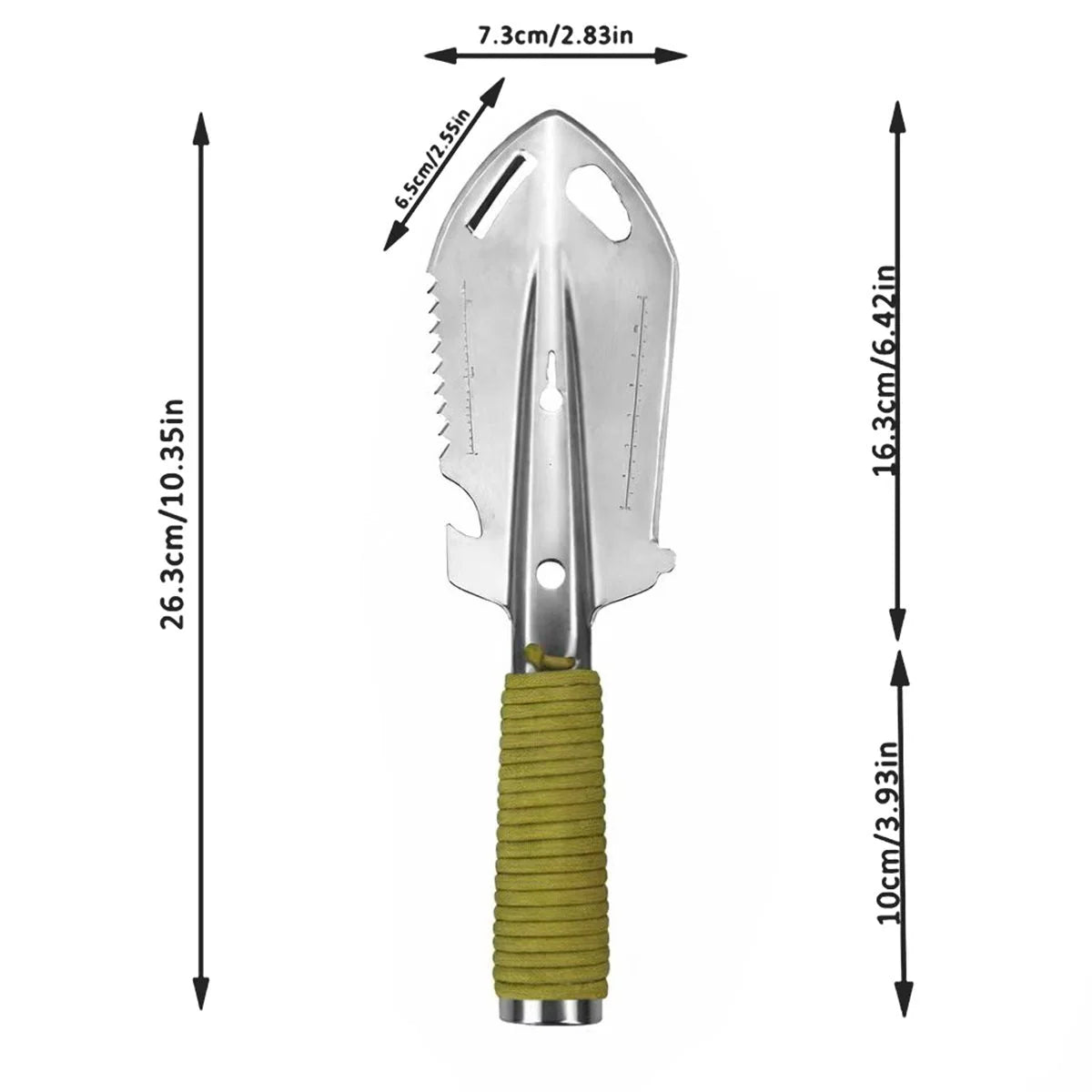 Garden Shovel Stainless Steel Rust-Resistant Lightweight