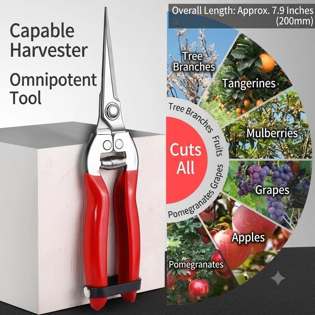 Garden Snips Slender Metal Blades for Precise Cuts
