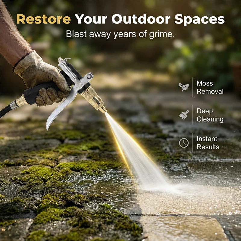 Garden Spray Gun High-Pressure Adjustable Nozzle Ergonomic Trigger Lock