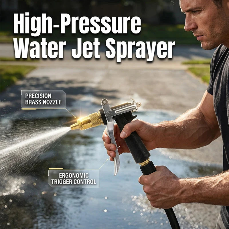 Garden Spray Gun High-Pressure Adjustable Nozzle Ergonomic Trigger Lock