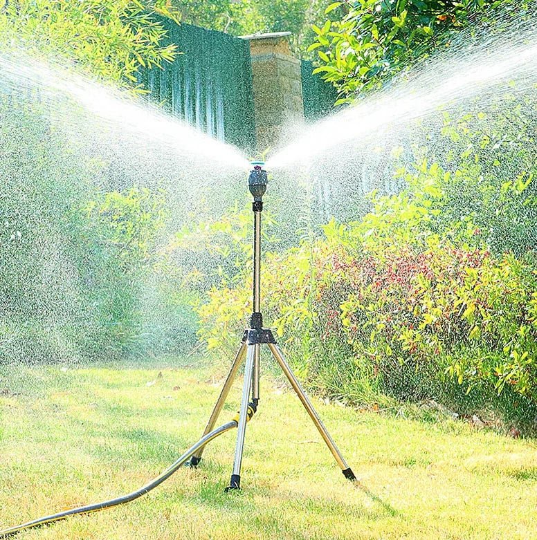 Garden Sprinkler Adjustable 360° Rotating Stainless Steel