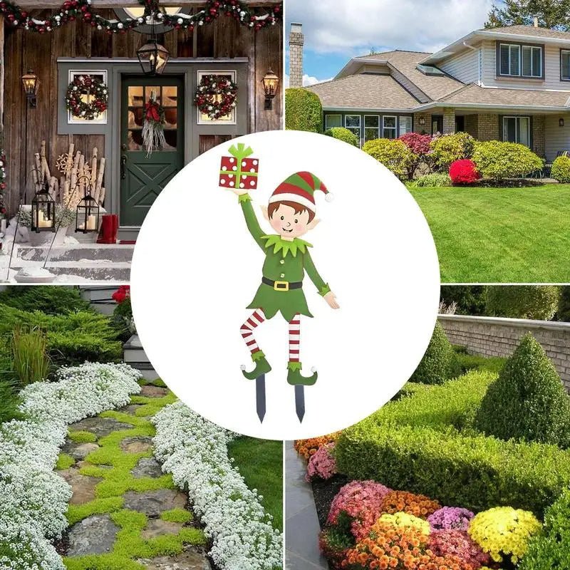 Garden Stake Iron Weather-Resistant Elf