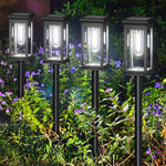 Garden Stake Lantern Solar-Powered LED Weather-Resistant