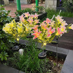 Garden Stake Light Solar-Powered LED Lily lulled