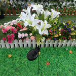Garden Stake Light Solar-Powered LED Lily lulled