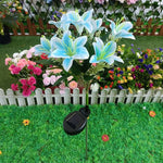 Garden Stake Light Solar-Powered LED Lily lulled