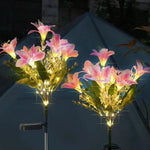 Garden Stake Light Solar-Powered LED Lily lulled