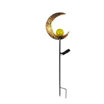Garden Stake Light Solar-Powered Patterned Projection Iron