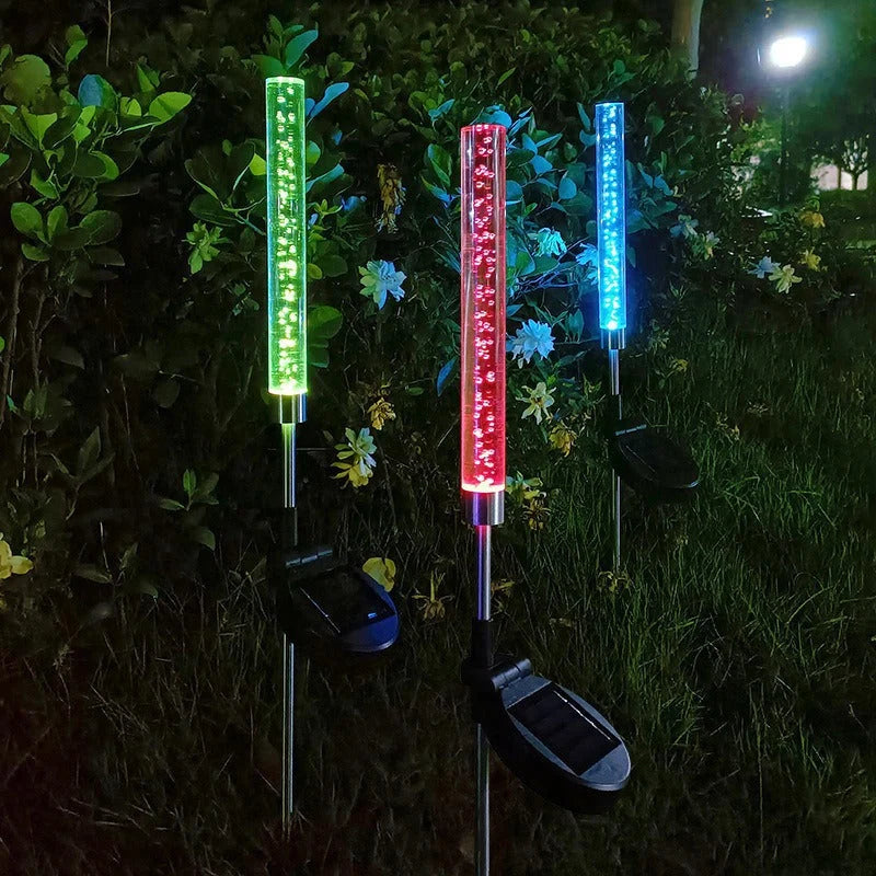 Garden Stake Light Solar-Powered RGB Bubbling Acrylic