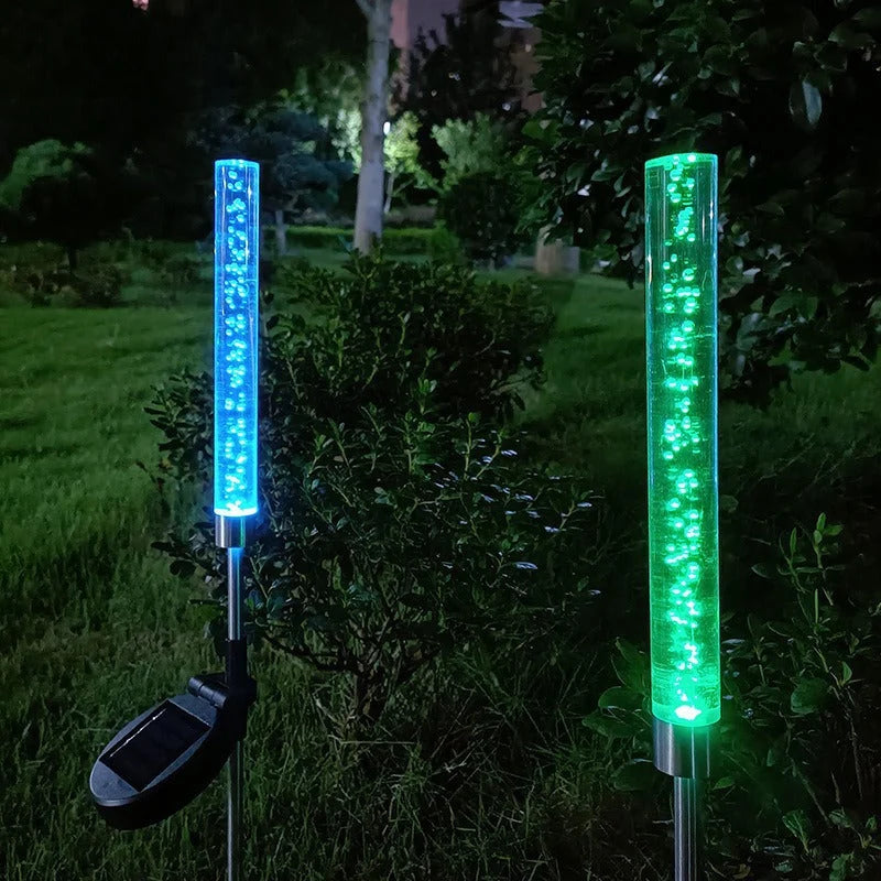 Garden Stake Light Solar-Powered RGB Bubbling Acrylic