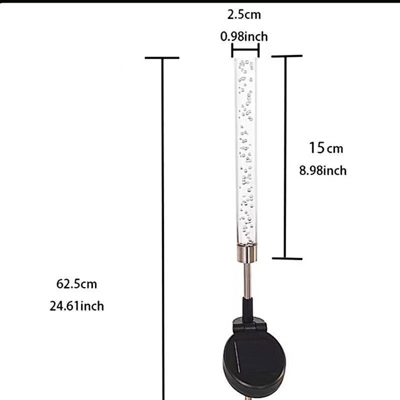 Garden Stake Light Solar-Powered RGB Bubbling Acrylic