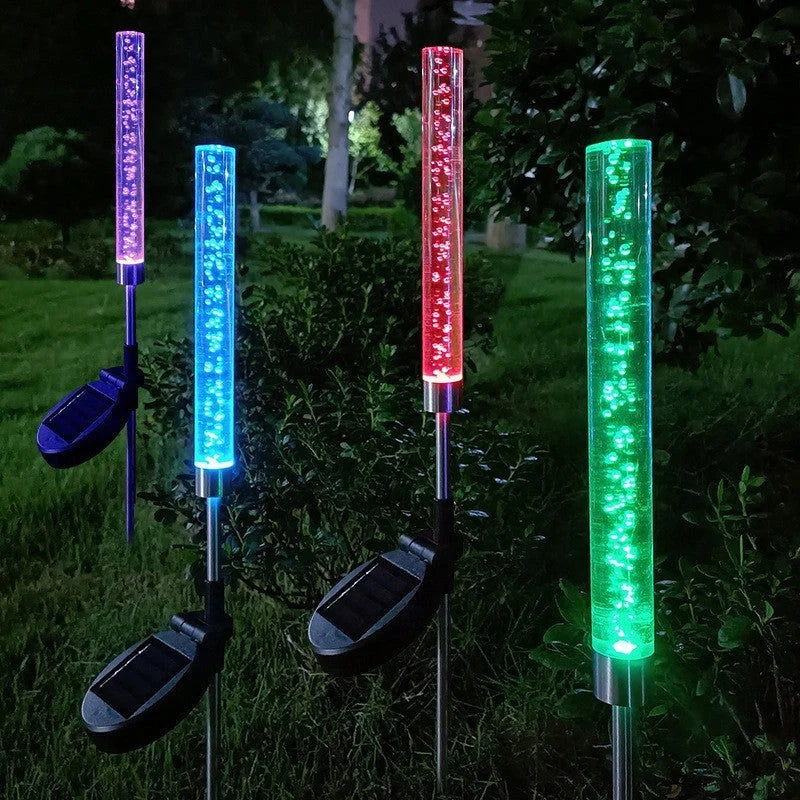 Garden Stake Light Solar-Powered RGB Bubbling Acrylic
