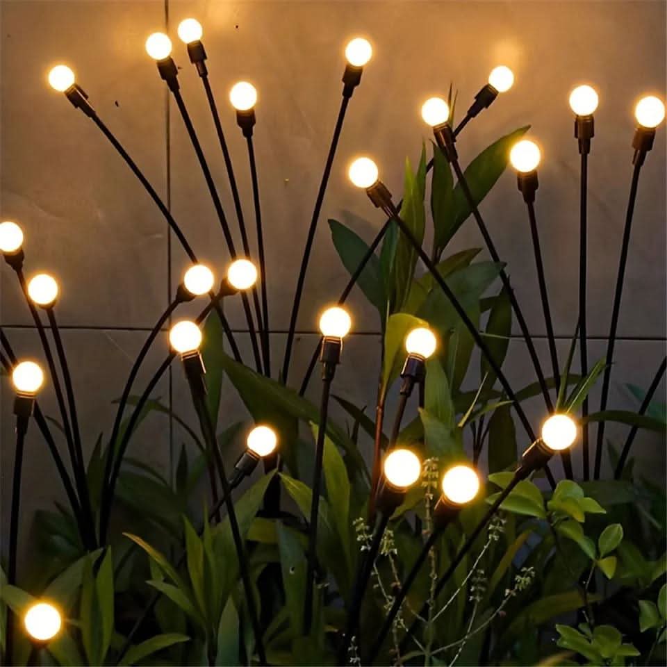 Garden Stake Lights Solar Flexible Stems Set of 6