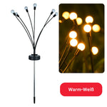 Garden Stake Lights Solar Flexible Stems Set of 6