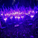 Garden Stake Lights Solar-Powered Lavender Blossoms Dusk-To-Dawn