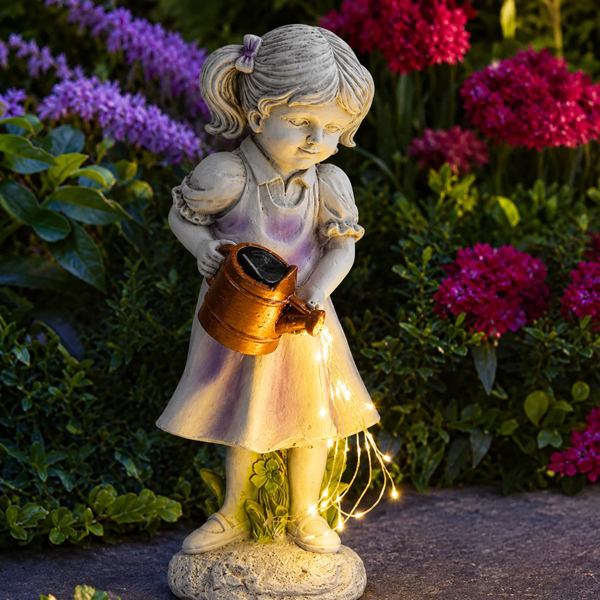 Garden Statue Solar LED Automatic Dusk Lighting