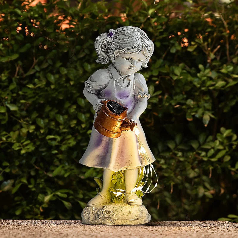 Garden Statue Solar LED Automatic Dusk Lighting