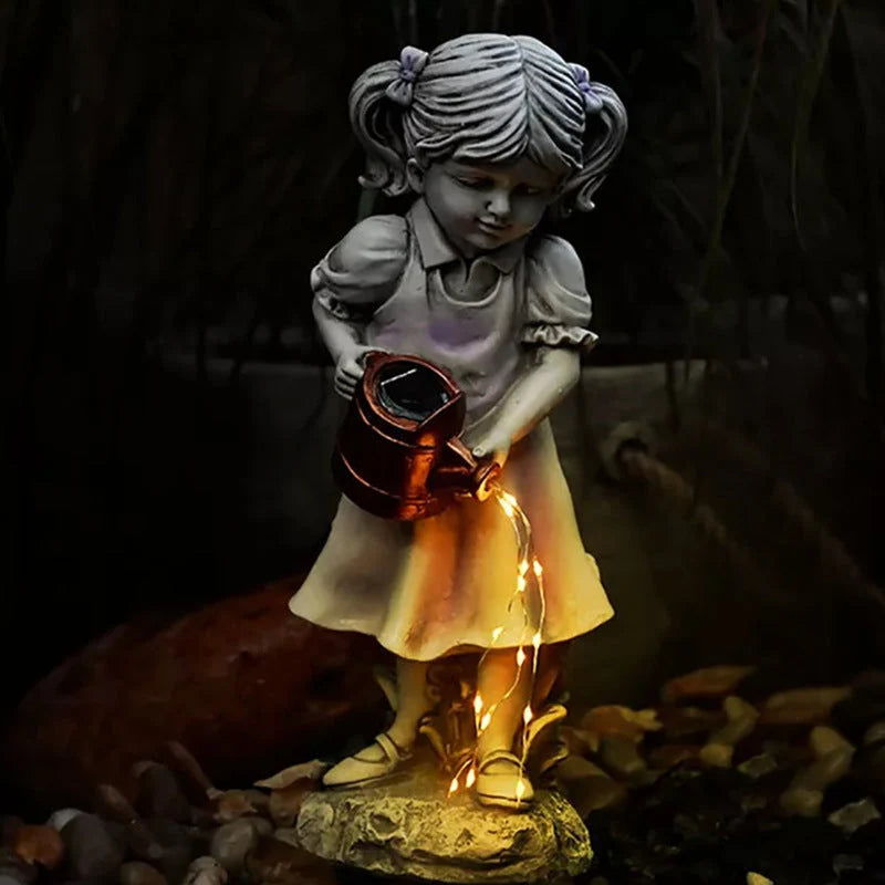 Garden Statue Solar LED Automatic Dusk Lighting