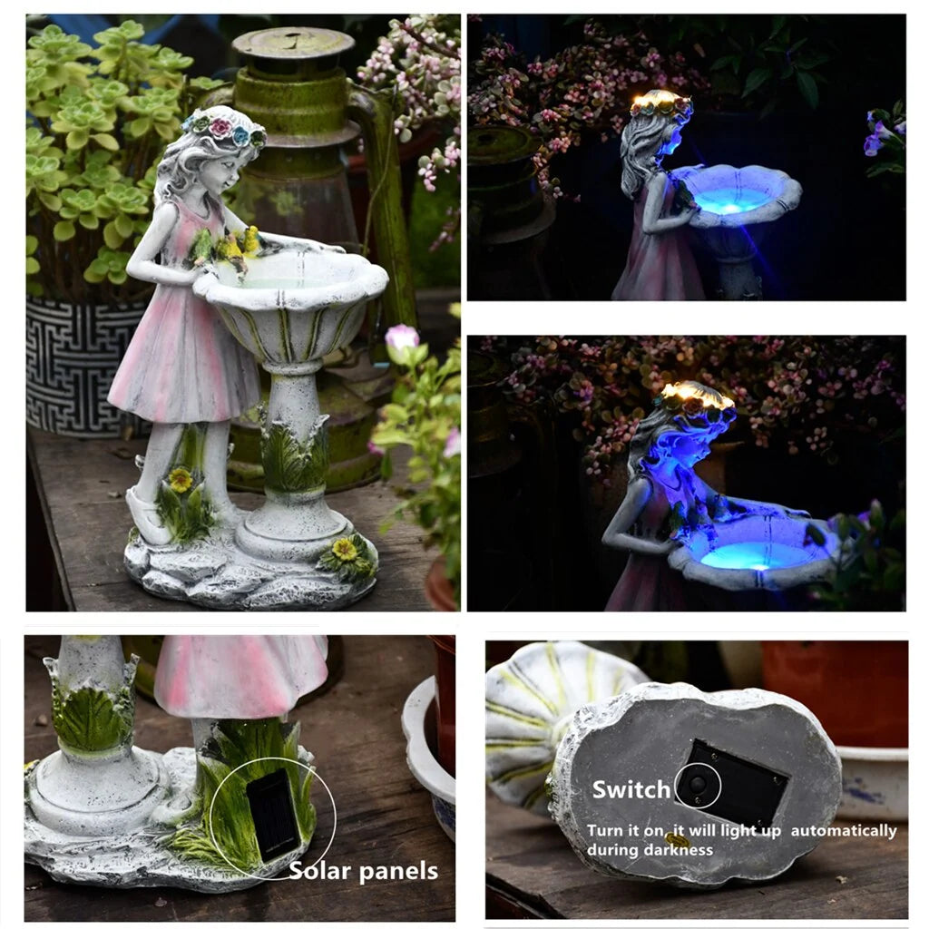 Garden Statue Solar-Powered Automatic Lighting Waterproof