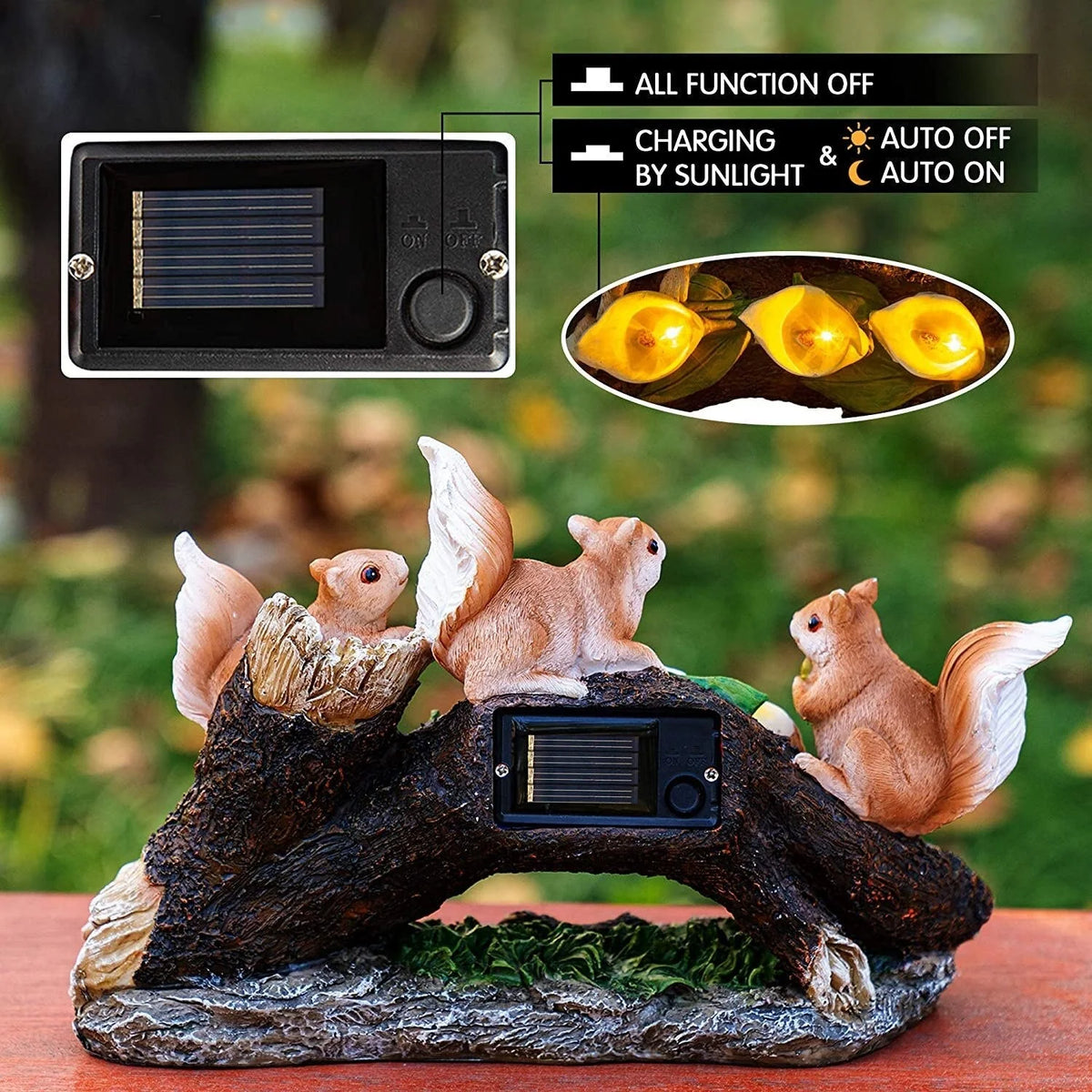 Garden Statue Solar-Powered Automatic Lighting Waterproof