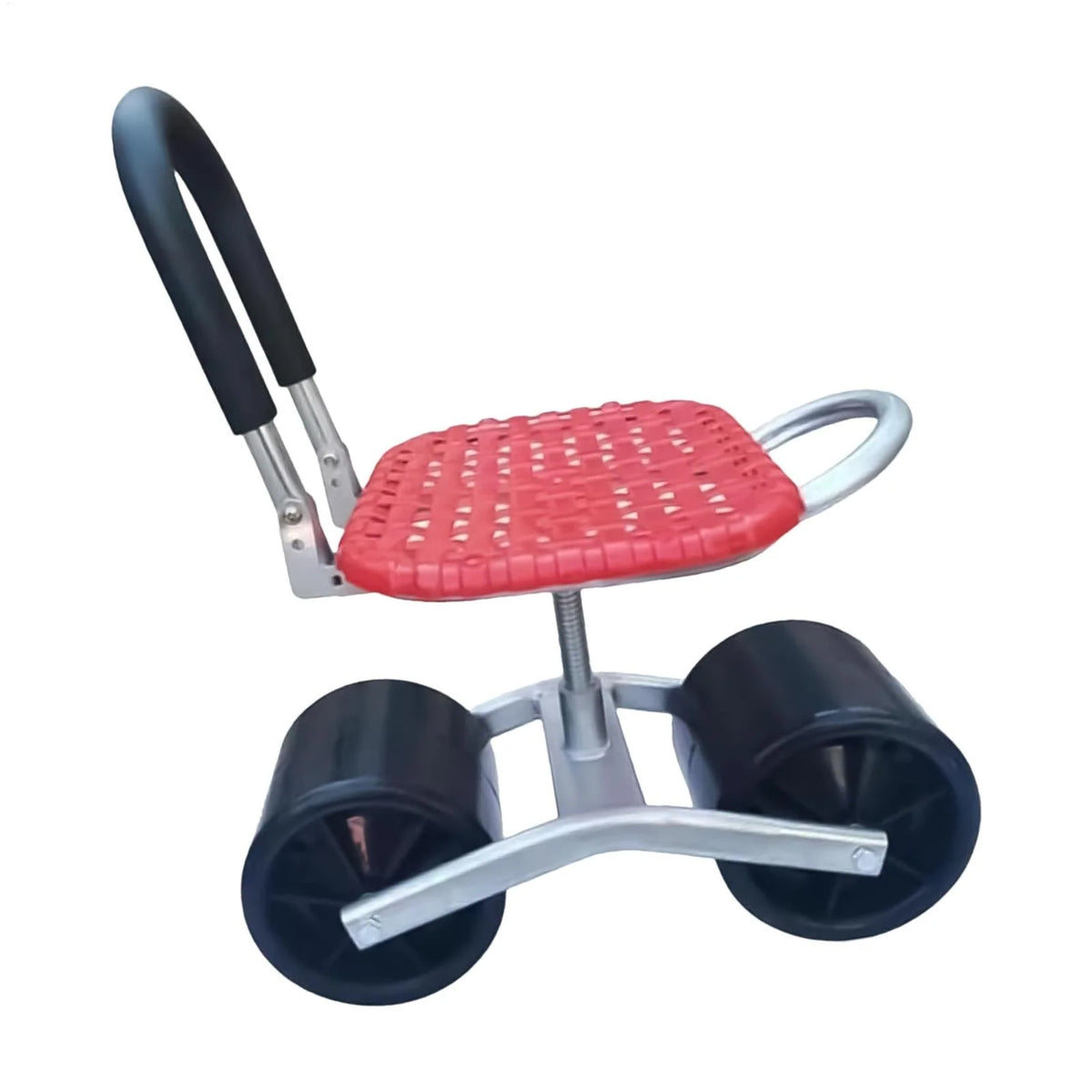 Garden Stool Adjustable Height 360 Degree Swivel Rolling Wheels