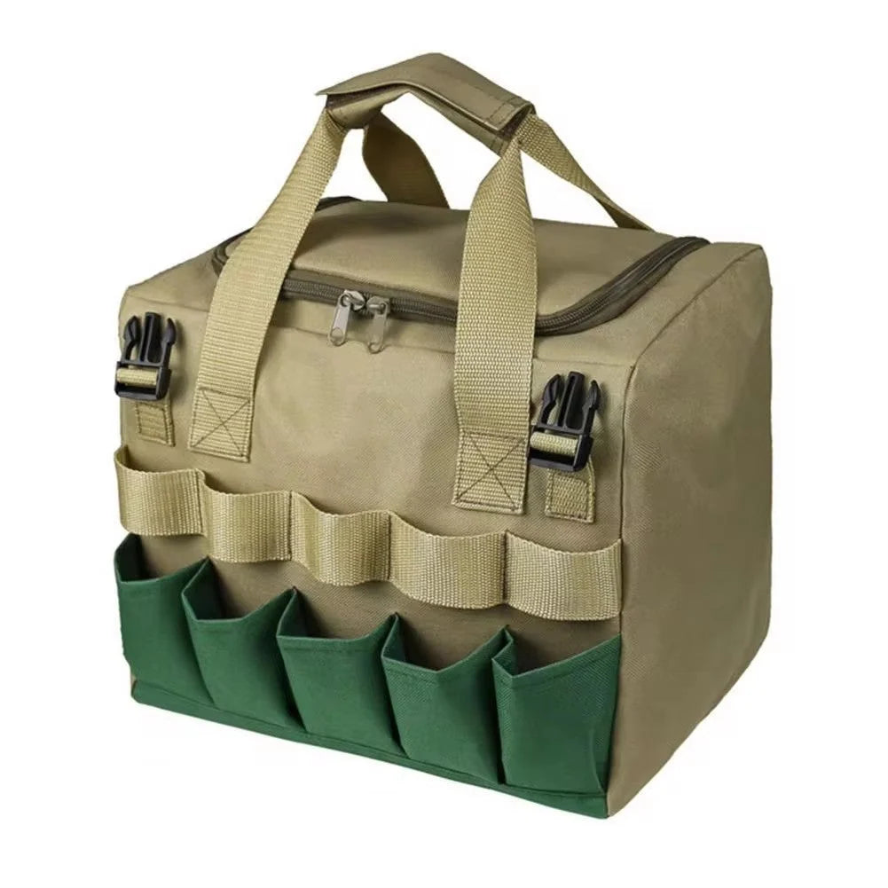 Garden Stool Foldable With Removable Tool Bag Multiple Pockets