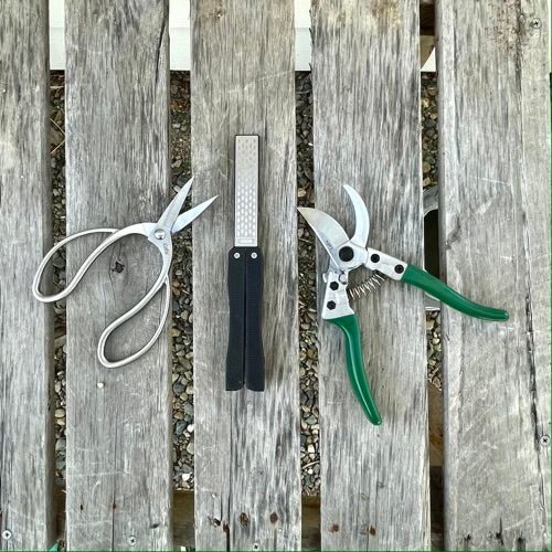 Garden Tool Sharpener Set Diamond Medium & Fine Grit
