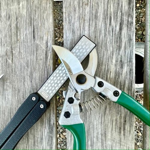 Garden Tool Sharpener Set Diamond Medium & Fine Grit