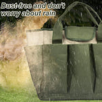 Garden Tool Tote Bag Multiple Pockets Water-Resistant Lining