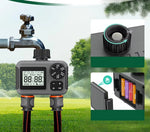 Garden Water Timer Dual-Outlet Programmable Weatherproof & Leak-Resistant Connectors