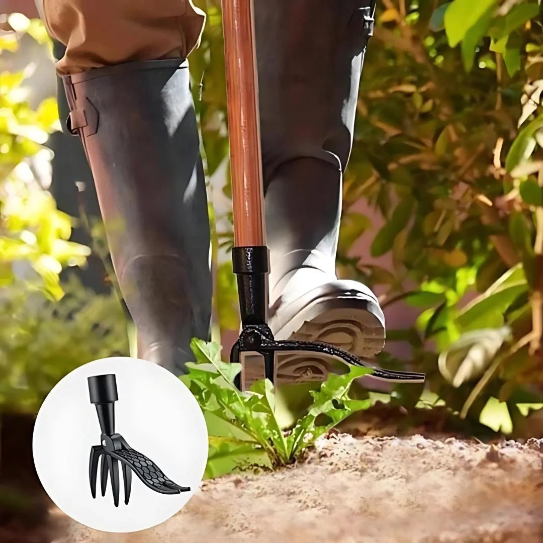 Garden Weeder Ergonomic Reinforced Steel Claws & Effortless Ejector