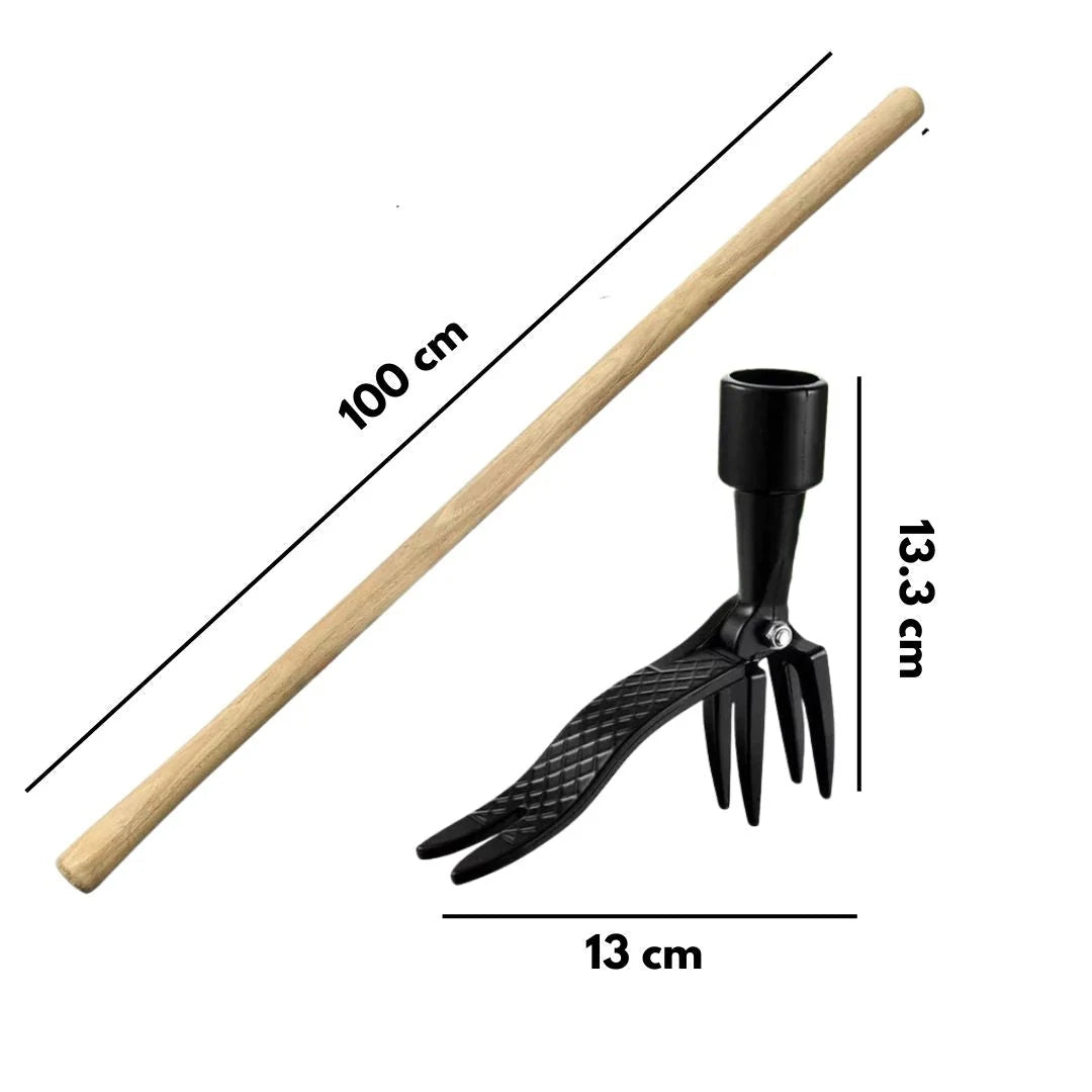 Garden Weeder Ergonomic Reinforced Steel Claws & Effortless Ejector