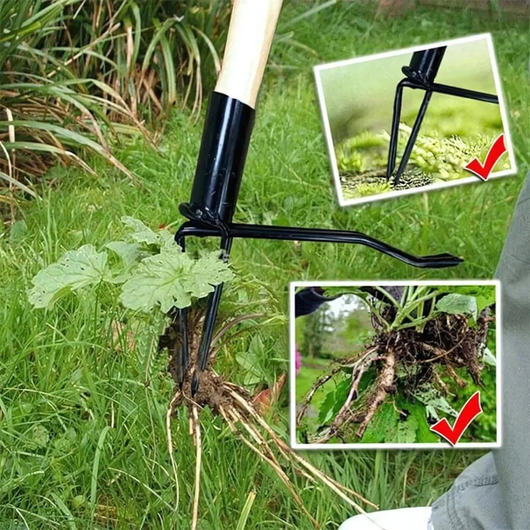 Garden Weeder Ergonomic Reinforced Steel Claws & Effortless Ejector