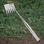 Garden Weeding Rake Manganese Steel Four Tines
