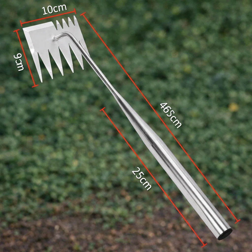 Garden Weeding Rake Manganese Steel Four Tines