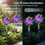 Garden Windmill Solar Powered Rainbow LED