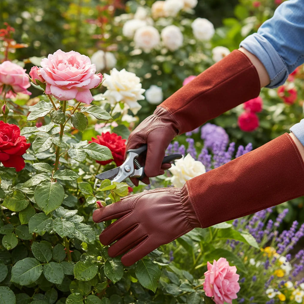 Gardening Gloves Reinforced Stitching Elastic Wrist Strap