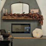 Garland Faux Magnolia Leaves 6 Ft Brown