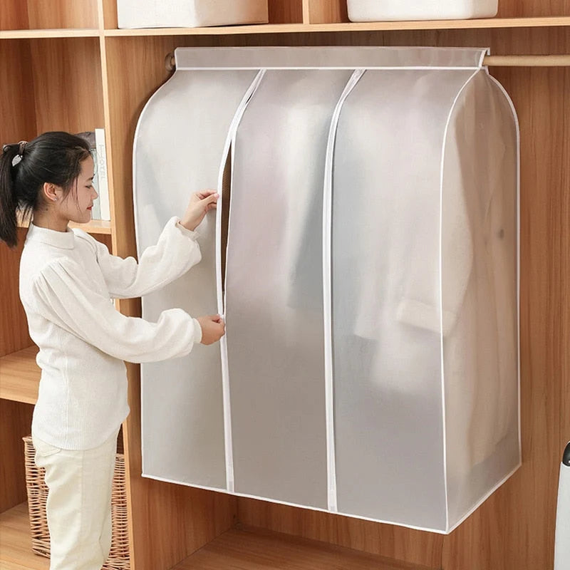 Garment Storage Bag Transparent Front Breathable Sides Dust Protection