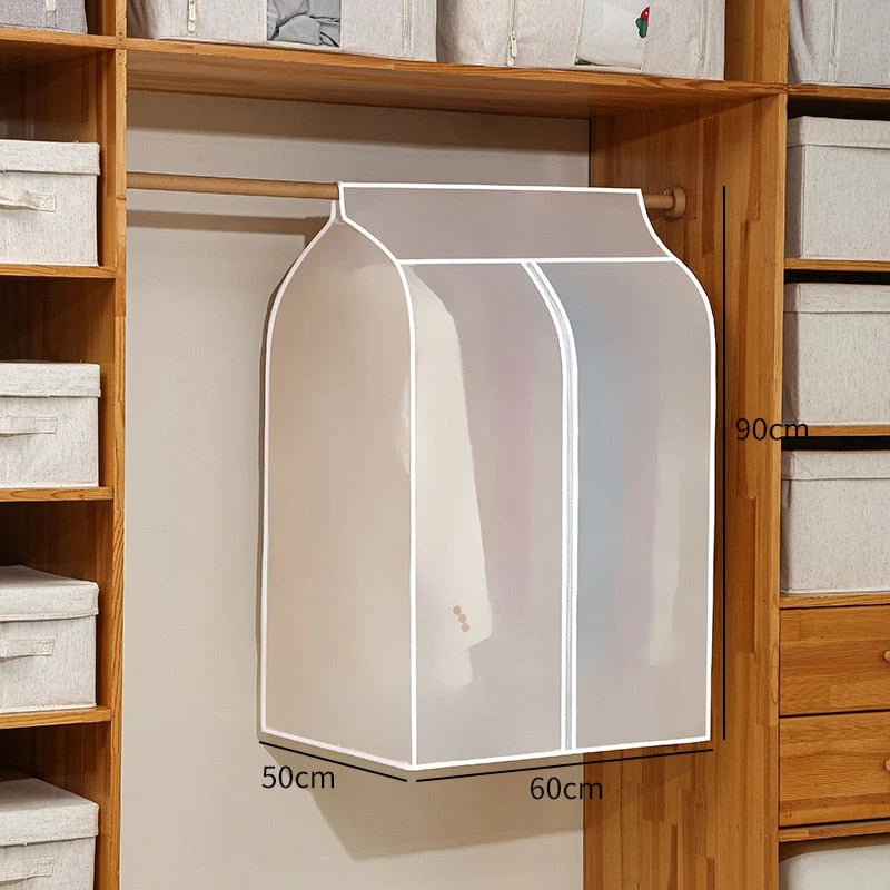 Garment Storage Bag Transparent Front Breathable Sides Dust Protection