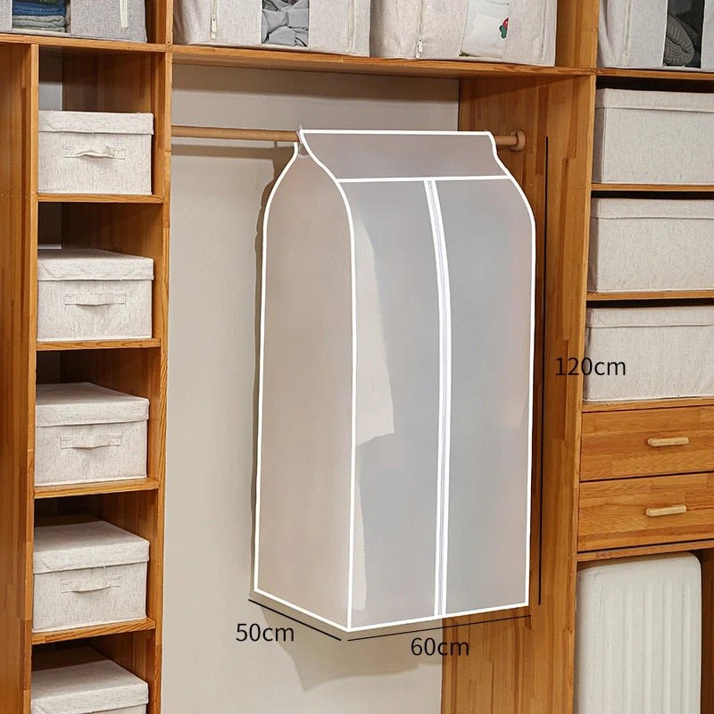 Garment Storage Bag Transparent Front Breathable Sides Dust Protection