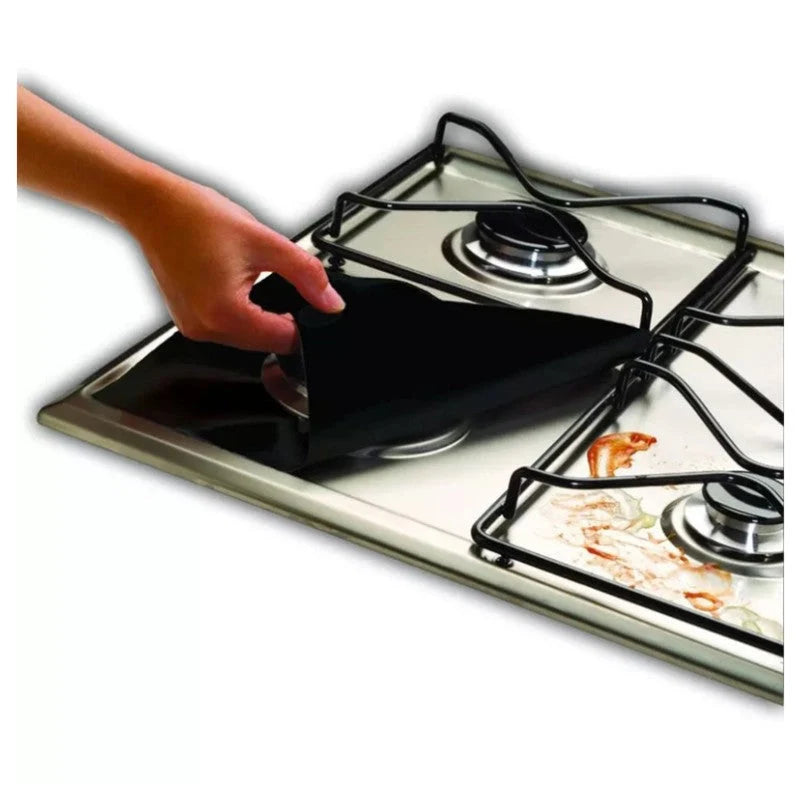 Gas Stove Burner Covers Glass Fiber Set of 4