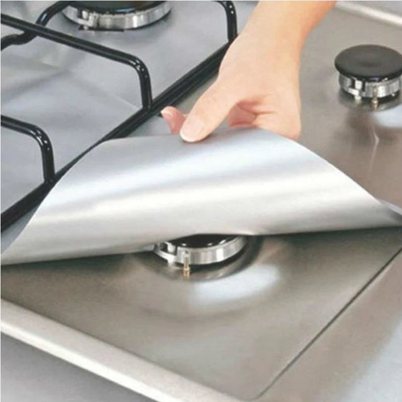 Gas Stove Burner Covers Glass Fiber Set of 4