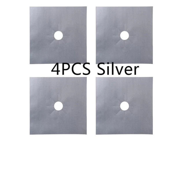 Gas Stove Burner Covers Glass Fiber Set of 4