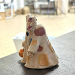 Ghost Figurine Resin Patchwork Design with Pumpkin Basket