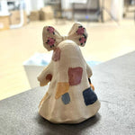 Ghost Figurine Resin Patchwork Design with Pumpkin Basket