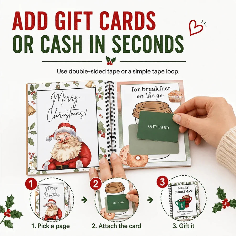 Gift Card Book 12 Pages Personal Message Holder