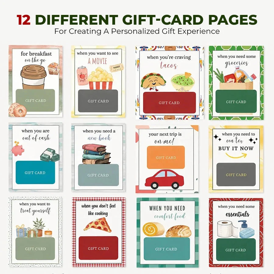 Gift Card Book 12 Pages Personal Message Holder