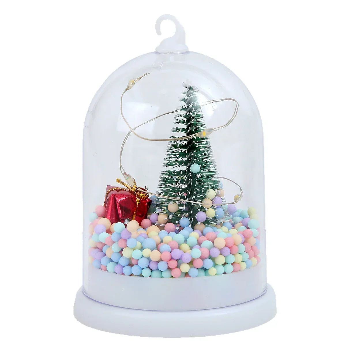 Glass Christmas Globe Warm LED Mini Tree